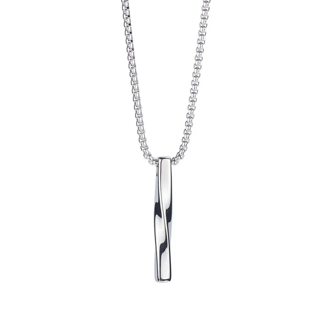 ❤️Trendy wild twist long strip pendant necklace for women/men, N90201P193